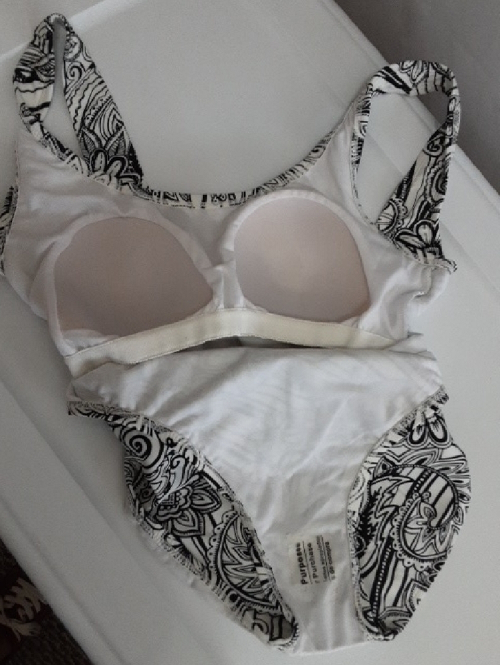 Catalina Black and White Floral One-Piece Swimsuit - Picture 5 of 5